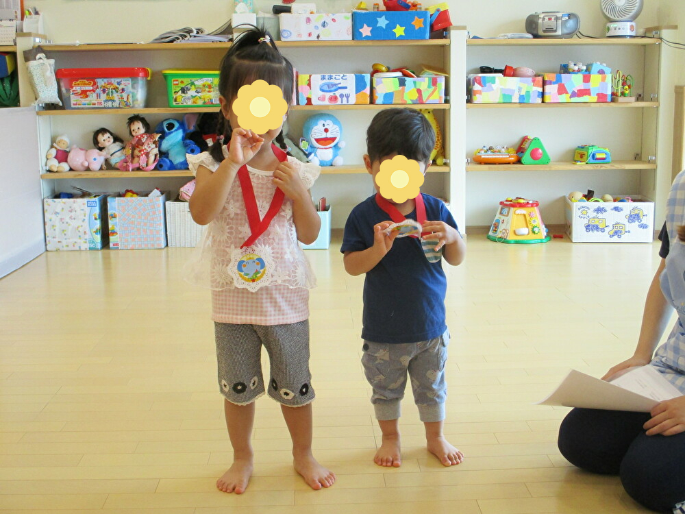 ☆8月のお誕生日会～すいか割り☆
