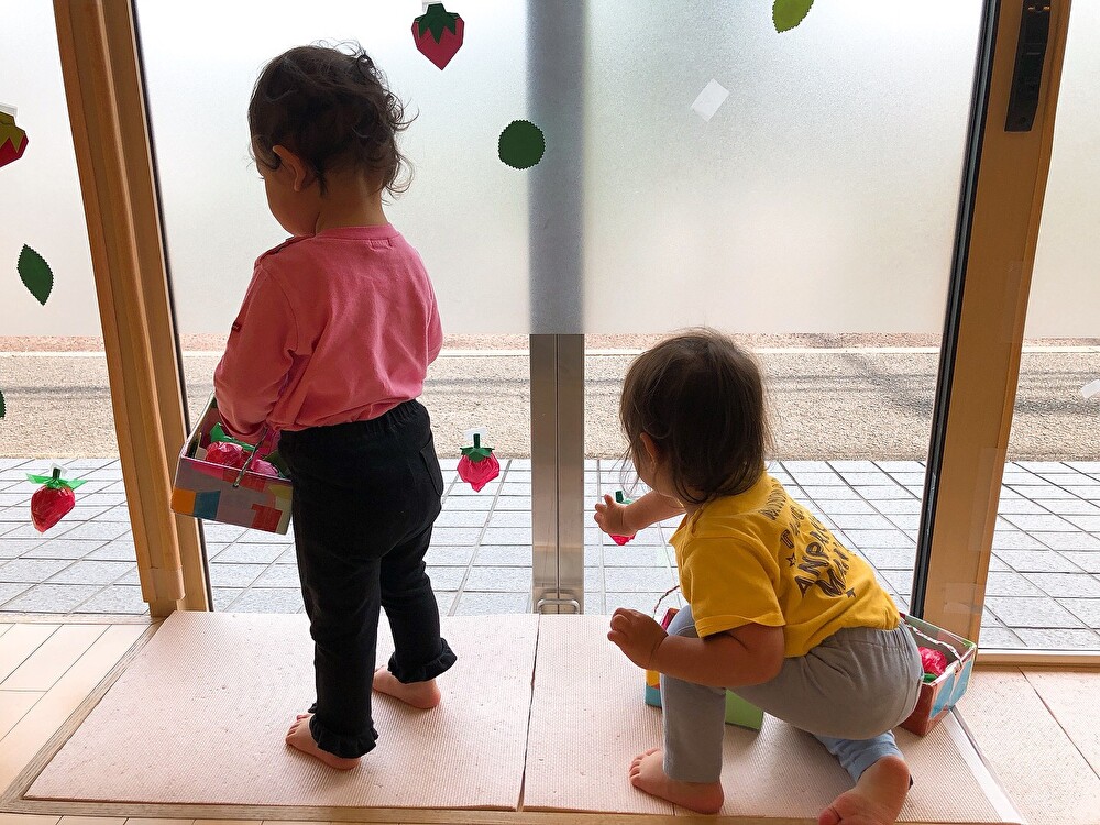 ☆いちご狩りごっこのようす☆